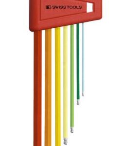 Juego de llaves acodadas de 6 caras, largas con recubrimiento de polvo al horno, Número de destornilladores: 7