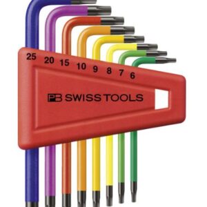 Juego de llaves acodadas para Torx® con recubrimiento de polvo, Número de destornilladores: 8