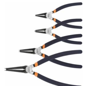 Surtido de alicates de precisión para anillos de seguridad, 4 piezas para anillos exteriores, Número de alicates: 4